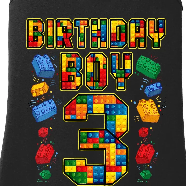 Kids 3rd Birthday Master Builder 3 Years Old Block Building Ladies Essential Tank