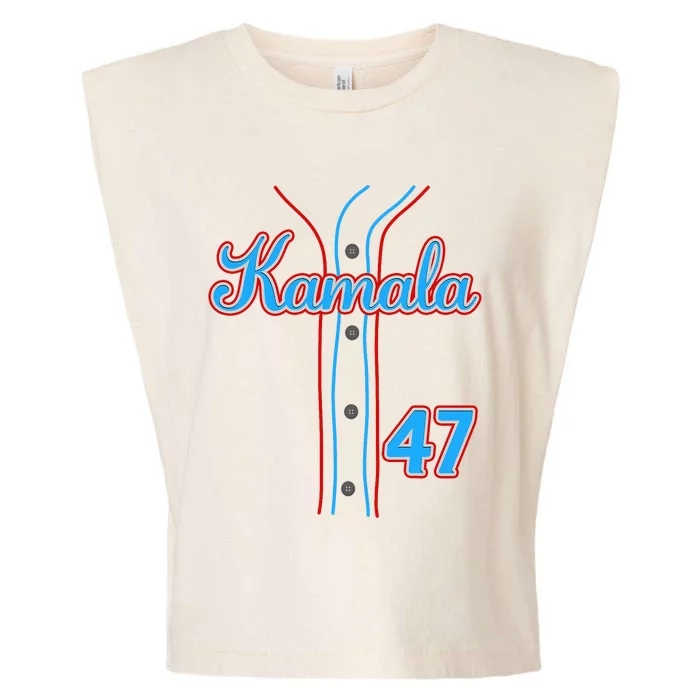 Kamala 47 Baseball Jersey Team Madam President Halloween Garment-Dyed Women's Muscle Tee