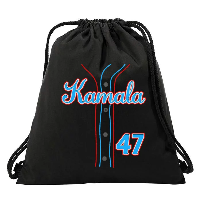 Kamala 47 Baseball Jersey Team Madam President Halloween Drawstring Bag