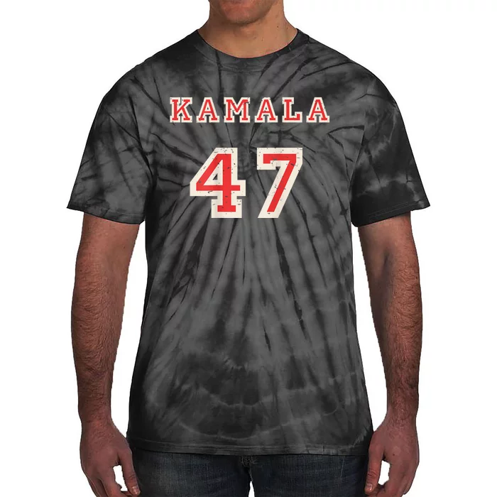 Kamala 47 Football Baseball Basketball Sport Funny Sporty Tie-Dye T-Shirt