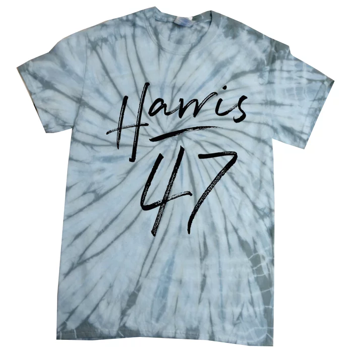 Kamala 47 Feminine Script Harris 2024 Tie-Dye T-Shirt