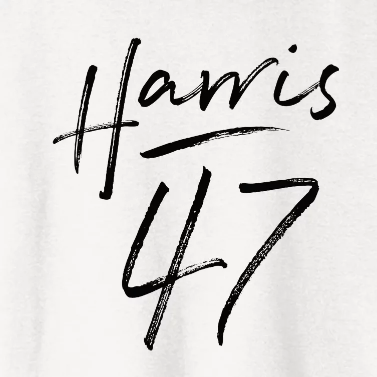 Kamala 47 Feminine Script Harris 2024 Women's Crop Top Tee