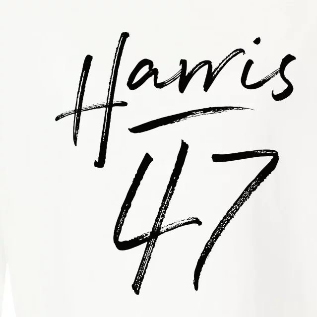 Kamala 47 Feminine Script Harris 2024 Cropped Pullover Crew