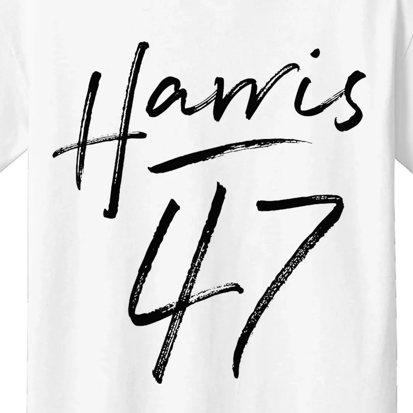 Kamala 47 Feminine Script Harris 2024 Kids T-Shirt