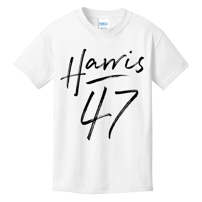 Kamala 47 Feminine Script Harris 2024 Kids T-Shirt