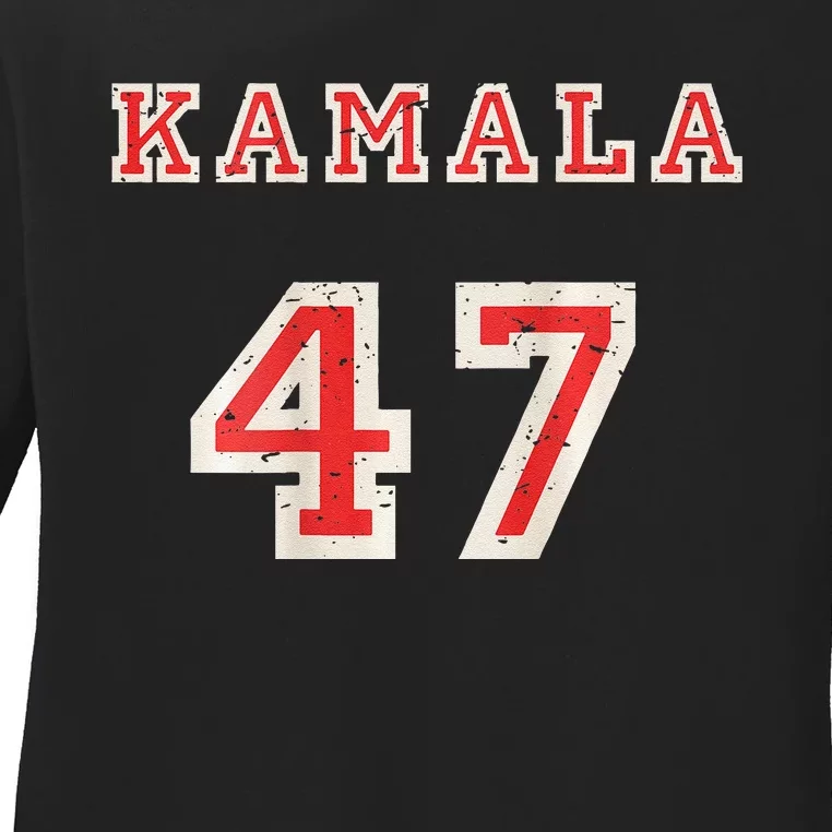 Kamala 47 Football Baseball Basketball Sport Funny Sporty Ladies Long Sleeve Shirt