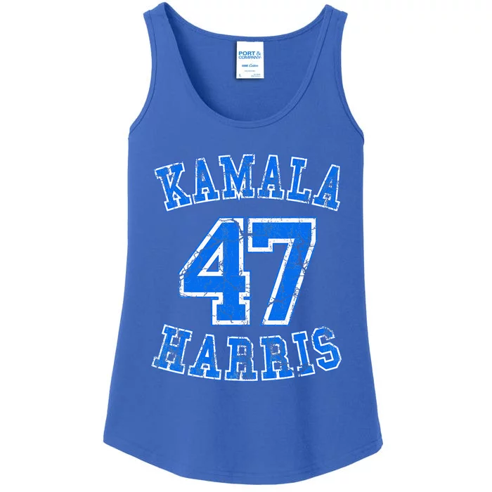 Kamala 47 Harris Vote Madam President Harris 2024 Election Ladies Essential Tank