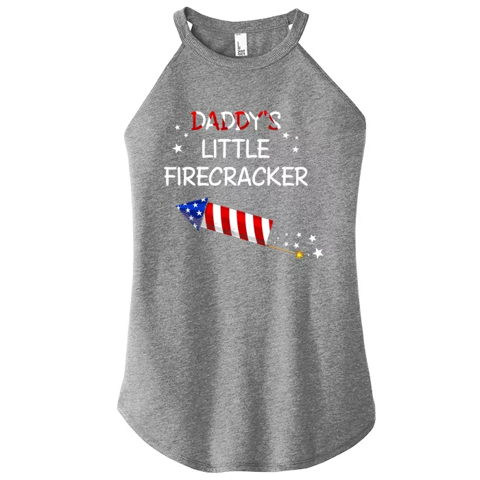 Kids 4th Of July Daddys Little Firecracker Funny Gift Women’s Perfect Tri Rocker Tank