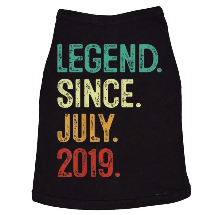 Kids 4 Years Old Legend Since July 2019 4th Birthday Doggie Tank