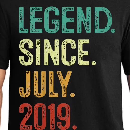 Kids 4 Years Old Legend Since July 2019 4th Birthday Pajama Set