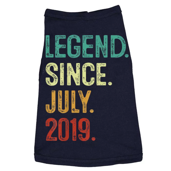 Kids 4 Years Old Legend Since July 2019 4th Birthday Doggie Tank