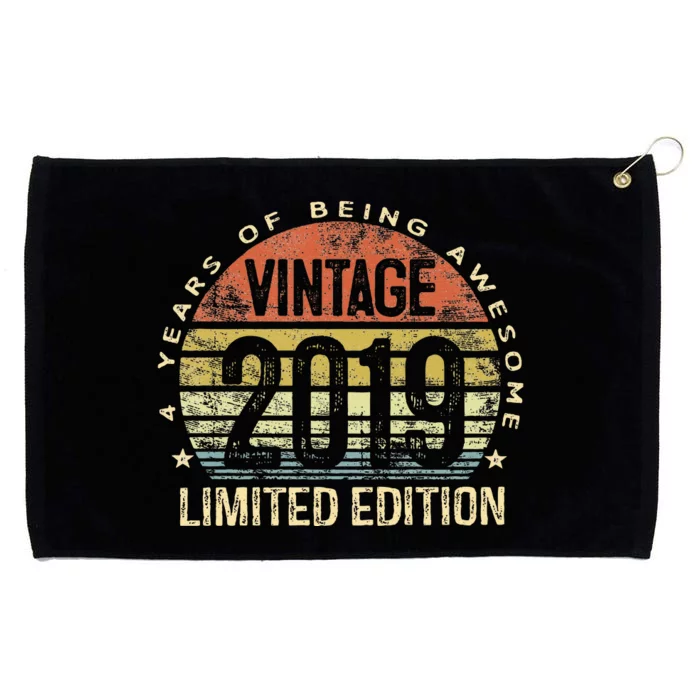 Kids 4 Year Old 4th Birthday Gifts Son Boy Vintage 2019 4yr Bday Grommeted Golf Towel