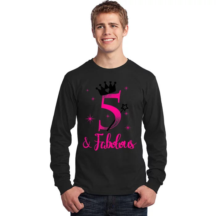 Kid 5 And Fabulous (Five) - 5th Birthday Long Sleeve Shirt