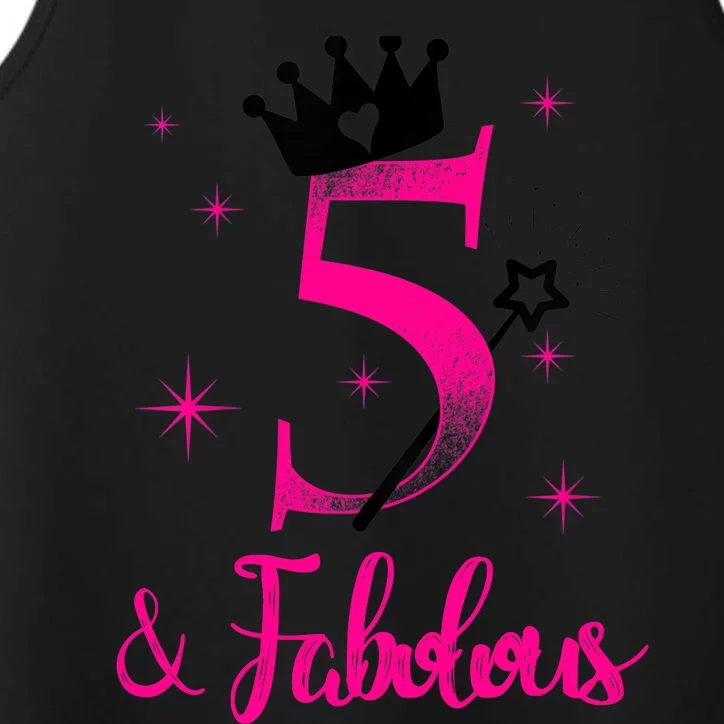 Kid 5 And Fabulous (Five) - 5th Birthday Performance Tank