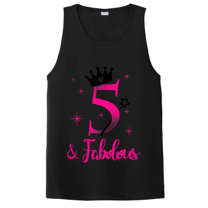 Kid 5 And Fabulous (Five) - 5th Birthday Performance Tank