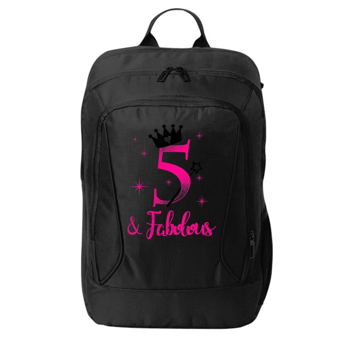 Kid 5 And Fabulous (Five) - 5th Birthday City Backpack