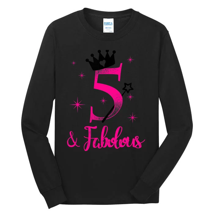 Kid 5 And Fabulous (Five) - 5th Birthday Tall Long Sleeve T-Shirt