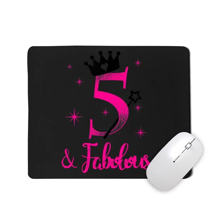 Kid 5 And Fabulous (Five) - 5th Birthday Mousepad