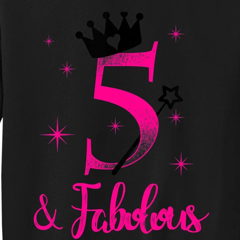 Kid 5 And Fabulous (Five) - 5th Birthday Tall Sweatshirt