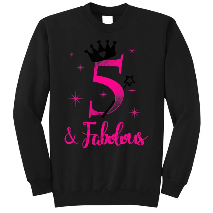 Kid 5 And Fabulous (Five) - 5th Birthday Tall Sweatshirt