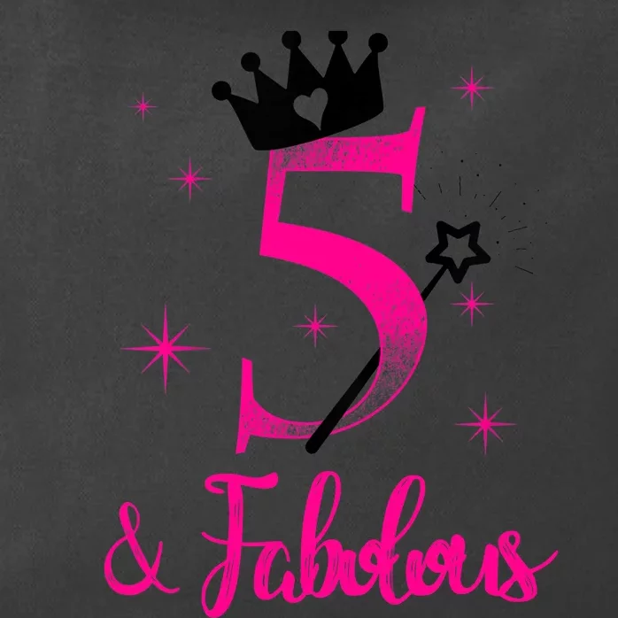 Kid 5 And Fabulous (Five) - 5th Birthday Zip Tote Bag