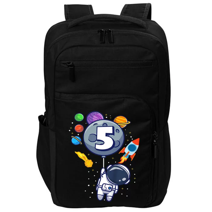 K.i.d.s 5th Birthday Astronaut 5 Year Old Birthday Boy Impact Tech Backpack