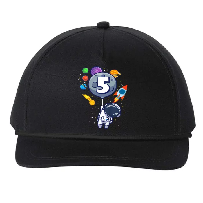 K.i.d.s 5th Birthday Astronaut 5 Year Old Birthday Boy Snapback Five-Panel Rope Hat