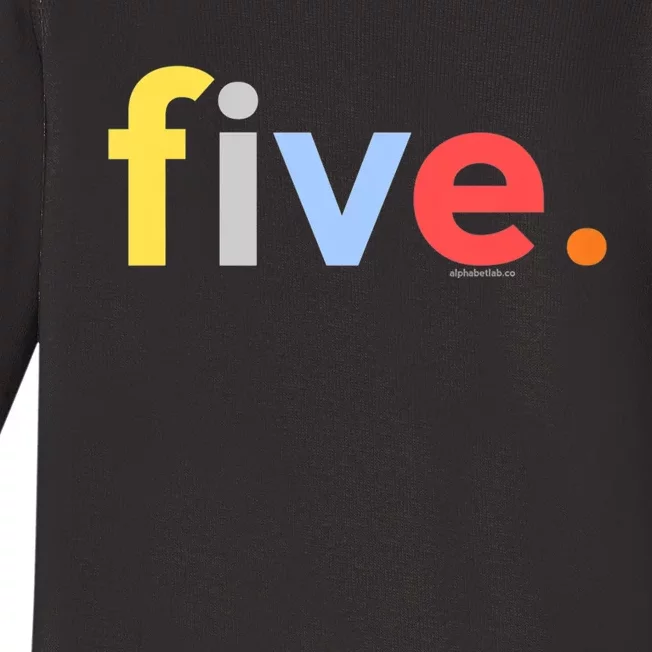 K.i.d.s 5th Birthday Shirt Boy 5 Five Year Old | Age 5 Party Ideas Baby Long Sleeve Bodysuit