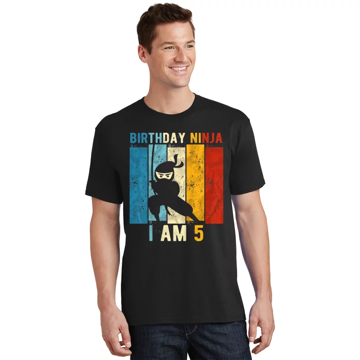 K.i.d.s 5th Birthday Ninja 5 Year Old Birthday T-Shirt