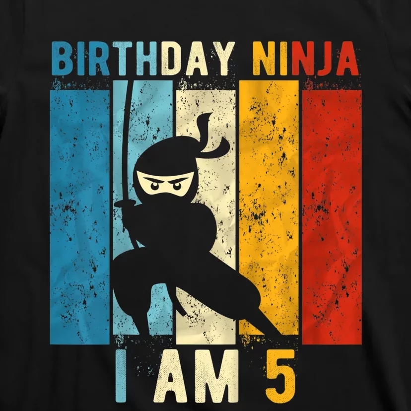 K.i.d.s 5th Birthday Ninja 5 Year Old Birthday T-Shirt