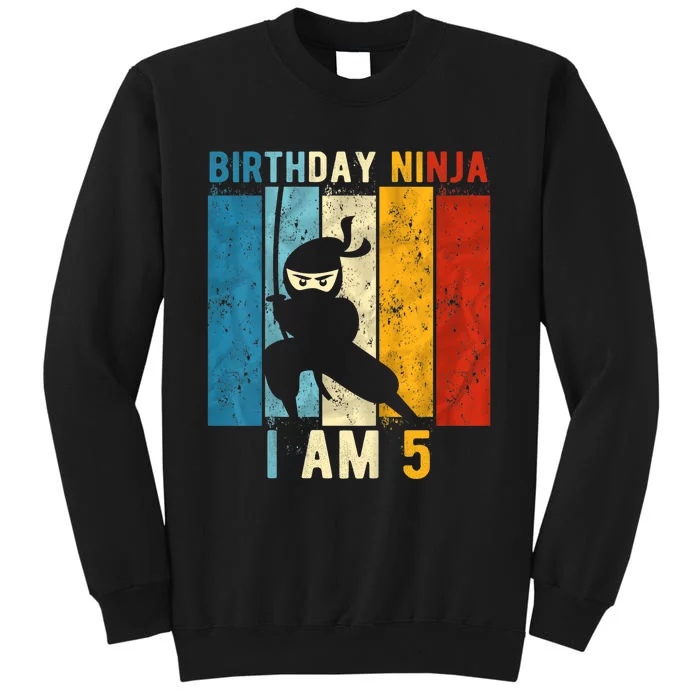 K.i.d.s 5th Birthday Ninja 5 Year Old Birthday Tall Sweatshirt