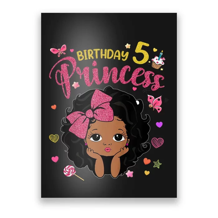 K.i.d.s 5th Birthday Princess Funny Gifts Girl Daughter 5 Year Old Poster