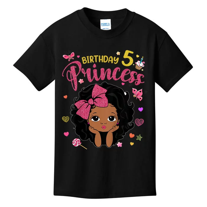 K.i.d.s 5th Birthday Princess Funny Gifts Girl Daughter 5 Year Old Kids T-Shirt