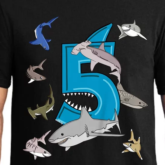 K.i.d.s 5th Birthday b.o.y.s shark white shark Pajama Set