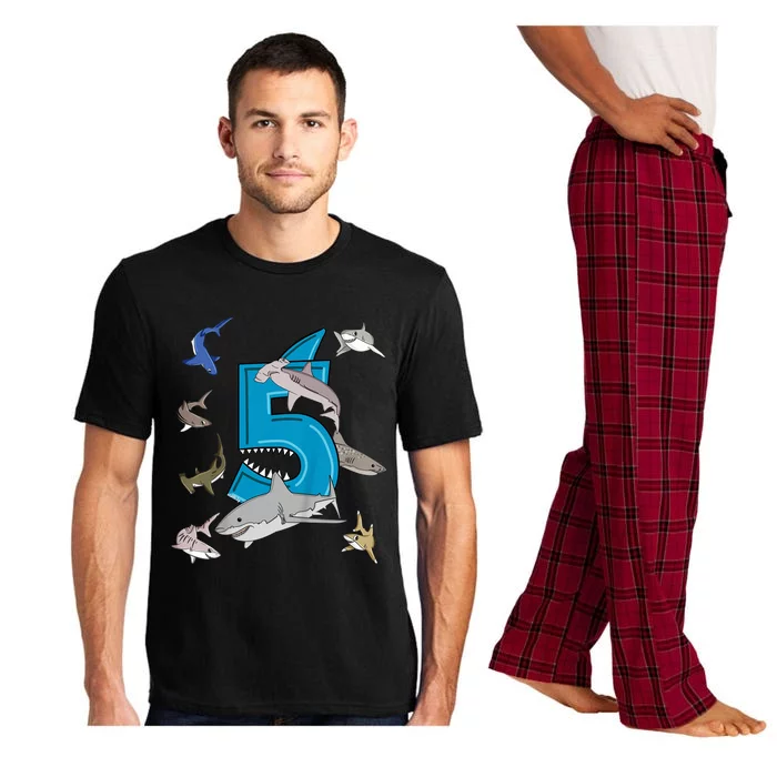 K.i.d.s 5th Birthday b.o.y.s shark white shark Pajama Set