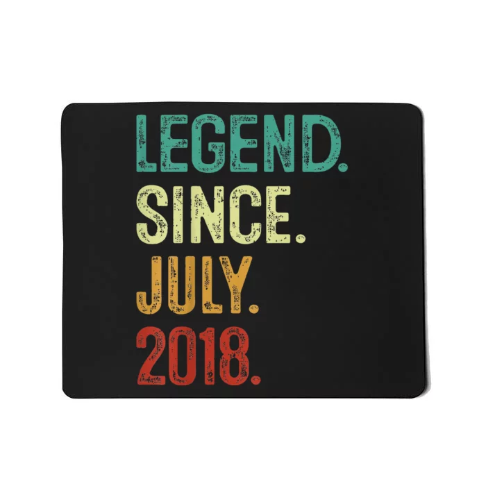 Kids 5 Years Old Legend Since July 2018 5th Birthday Mousepad