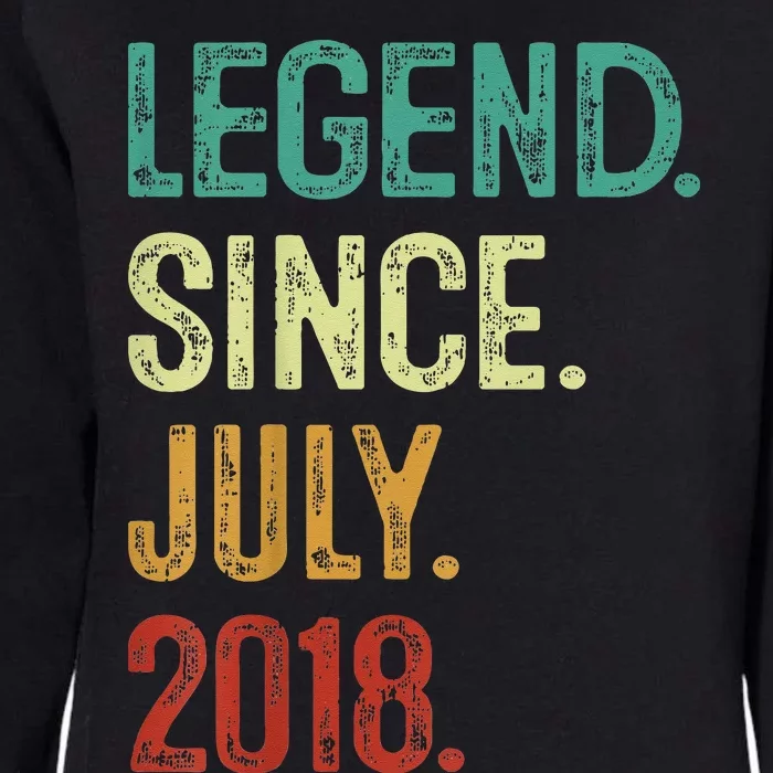 Kids 5 Years Old Legend Since July 2018 5th Birthday Womens California Wash Sweatshirt