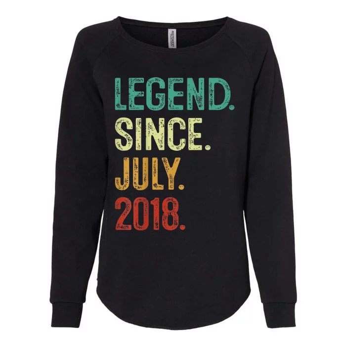 Kids 5 Years Old Legend Since July 2018 5th Birthday Womens California Wash Sweatshirt