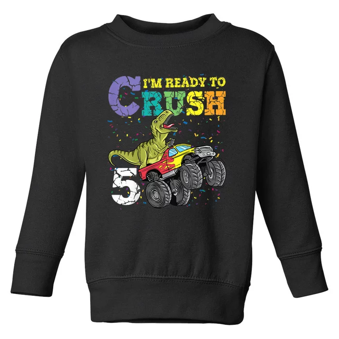 K.i.d.s 5 Years Old 5th Birthday Dinosaur Trex Shirt boy girl gifts Toddler Sweatshirt