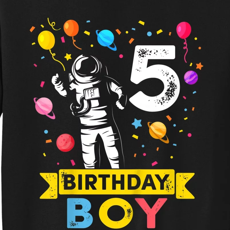 K.i.d.s 5 Year Old Boy Astronaut 5th Birthday Boy Tall Sweatshirt