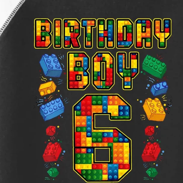 Kids 6th Birthday Master Builder 6 Years Old Block Building Toddler Fine Jersey T-Shirt