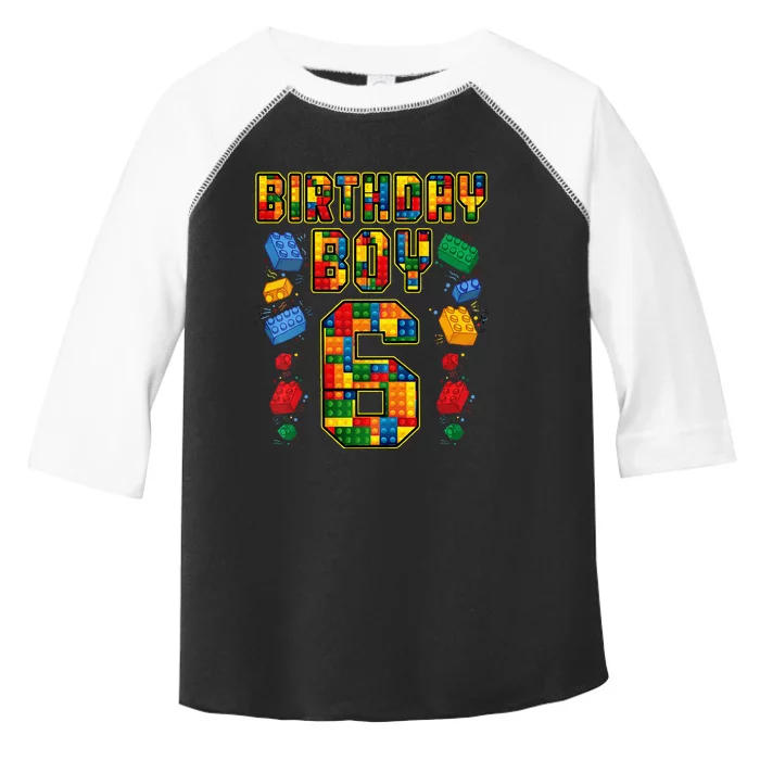 Kids 6th Birthday Master Builder 6 Years Old Block Building Toddler Fine Jersey T-Shirt