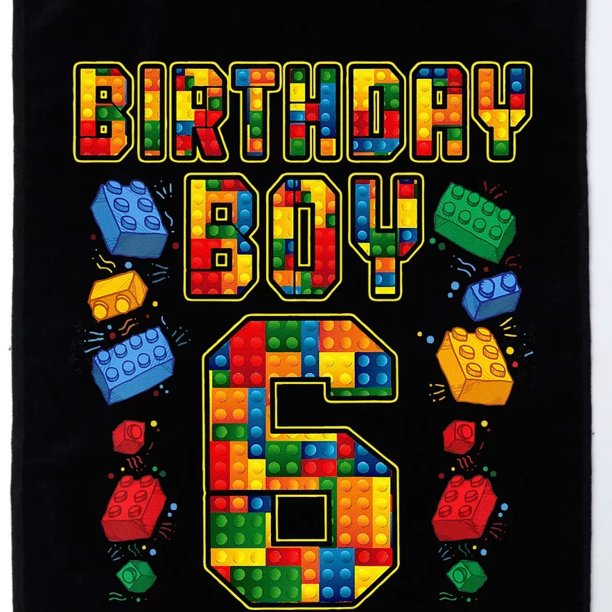 Kids 6th Birthday Master Builder 6 Years Old Block Building Platinum Collection Golf Towel