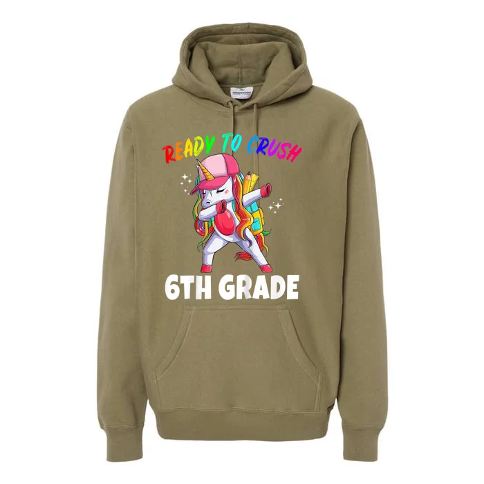 Kids 6th Grade Unicorn First Day Of School Gift Girl Rainbow Premium Hoodie