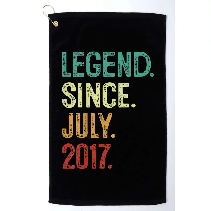 Kids 6 Years Old Legend Since July 2017 6th Birthday Platinum Collection Golf Towel