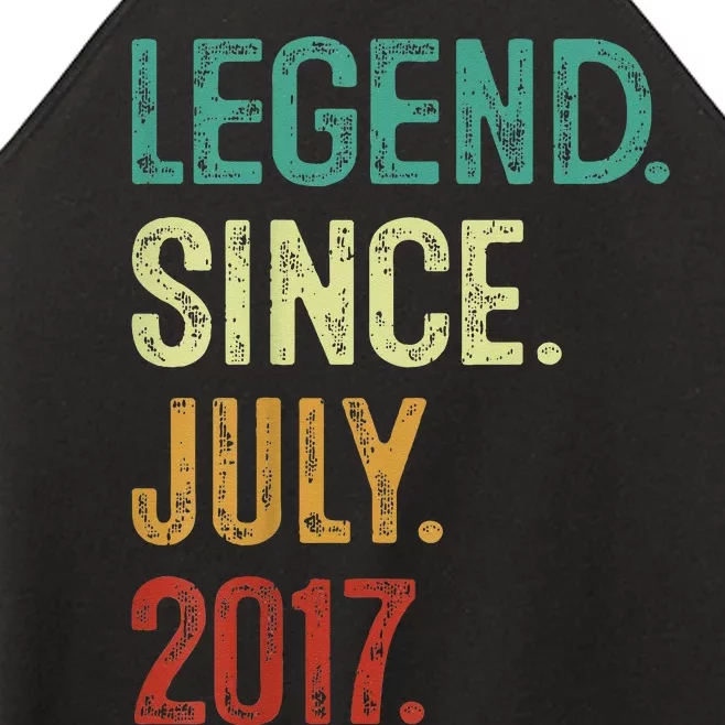 Kids 6 Years Old Legend Since July 2017 6th Birthday Women’s Perfect Tri Rocker Tank