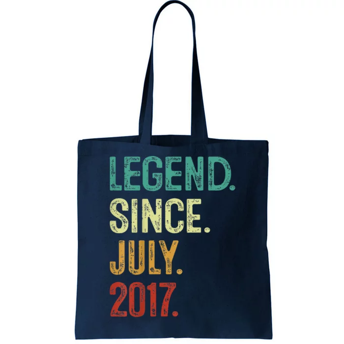 Kids 6 Years Old Legend Since July 2017 6th Birthday Tote Bag