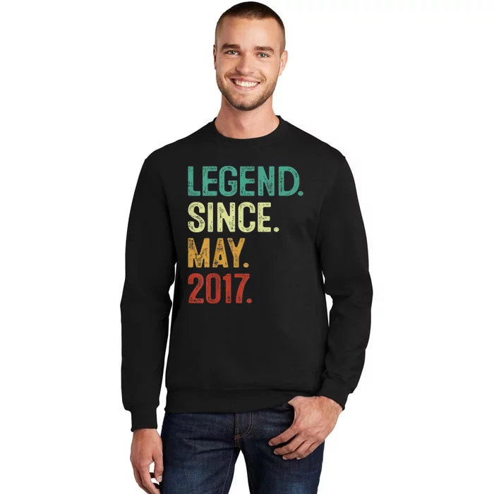 kid 6 Years Old Legend Since May 2017 6th Birthday Tall Sweatshirt