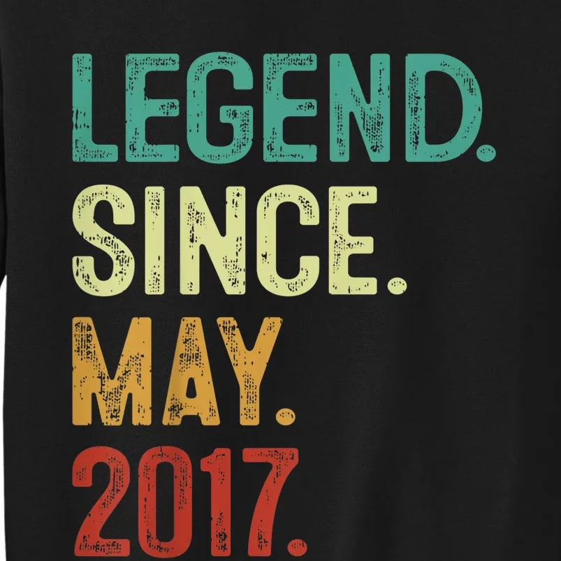 kid 6 Years Old Legend Since May 2017 6th Birthday Tall Sweatshirt