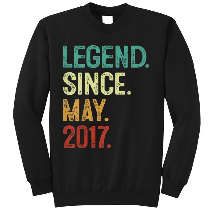 kid 6 Years Old Legend Since May 2017 6th Birthday Tall Sweatshirt